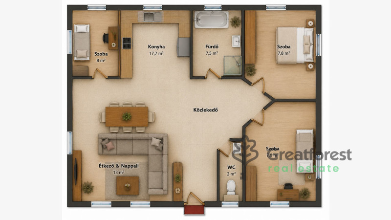 Debrecen, City East, family house  