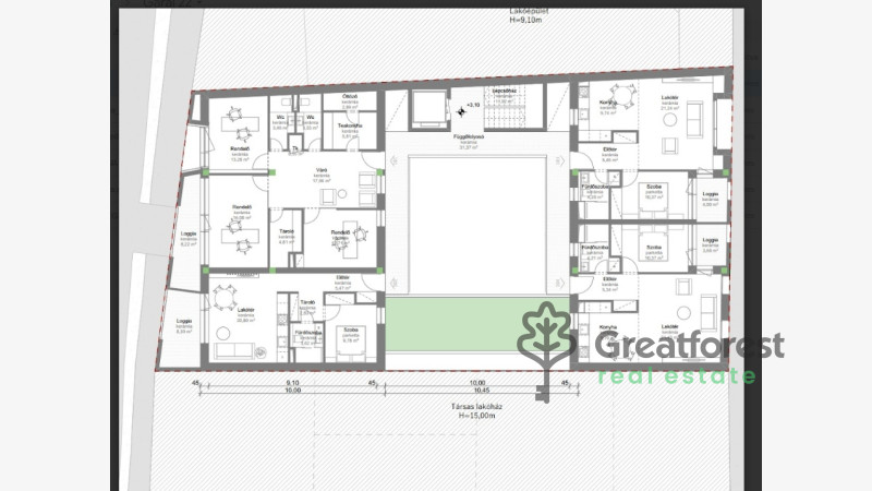 Debrecen, City Center, flat  