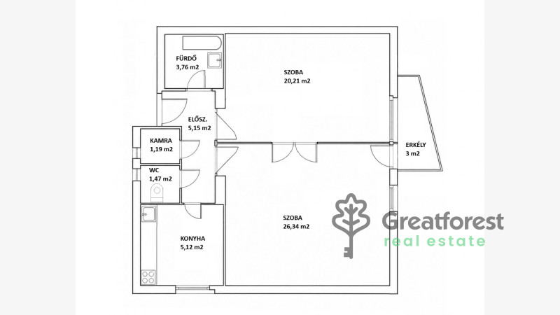 Debrecen, Main Campus Area, flat  